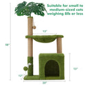 Woochpet 37" Cat Tree Tower for Indoor Cats Multi-Functional Comfy Cat Bed - with Sturdy Scratching Post, Cozy Hammock for Kittens and Small Cats,Cute Cat Tower with Fun Mouse Hole and Toy Ball