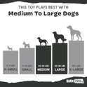 Barkbox Super Chewer Tough Dog Chew Toys for Aggressive Chewers, Plush 2 Toys in 1 (Hare Raiser - Large)
