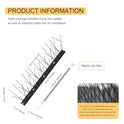 OFFO Black Pre-Assembled Bird Spikes, 304 Stainless Steel Pigeon Spikes for Outside, Cover 10.8 Feet, Easy Installation for Balcony, Roof, Window Sills, Keep Building Surfaces Clean