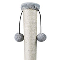 Dimaka 29'' Cat Scratching Post, Natural Sisal Rope Scratcher Post, Kitten Claw Scratch with 4 DanglingToy Balls for Large Cats (Grey)