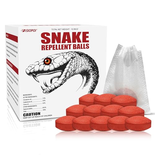 Snake Repellent for Yard, Powerful Outdoor Protection, Pet & Child Safe | Natural Snake Deterrent for Home, Garden, Camping Targets Copperhead & Rattlesnakes (12, 1 Count (Pack of 12))