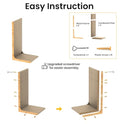 Conlun Cardboard Cat Scratcher, 23" L-Shaped Scratch Pad, Vertical Wall-Leaning Scratching Board to Protect Furniture for Indoor Cats,Wood Grain Large