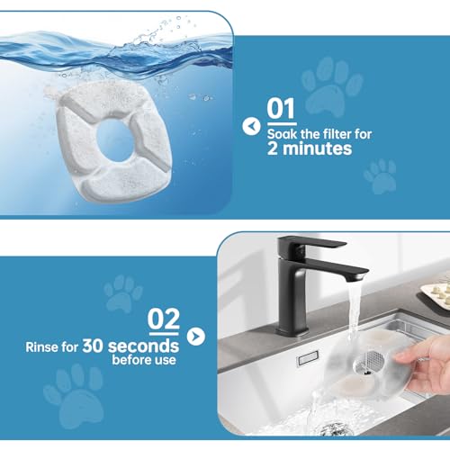 32 Pcs Cat Water Fountain Replacement, 95oz, 16-Pack