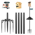 79" Smart Bird Feeder Pole Stand with 19" Proof Squirrel Baffle - Dia 1 Inch Bird House Pole for Camera Birdfeeder, Feeding Station for Outdoors Heavy Duty, Compatible Post Mount