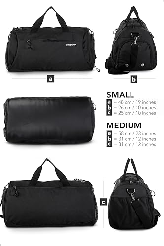 Fitgriff® Gym Bag for Men & Women with Shoe & Wet Compartment - Duffle Bag for Travel, Sports, Fitness & Workout