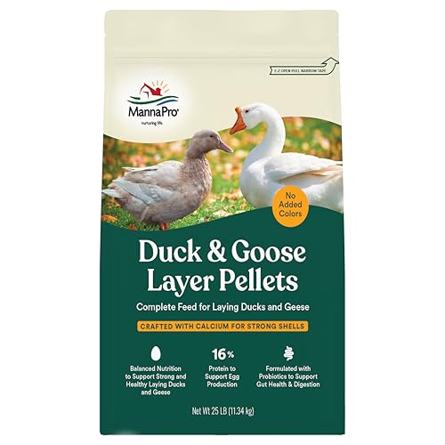 Manna Pro Duck Layer Pellet | High Protein for Increased Egg Production | Formulated with Probiotics to Support Healthy Digestion | 25 Pounds