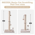 MECOOL Cat Scratching Post Premium Basics Kitten Scratcher Sisal Scratch Posts with Hanging Ball 22in for Kittens or Smaller Cats (22 inches for Kitten, Beige)