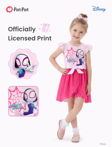 Disney Princess Frozen Elsa Minnie Mouse Stitch Toddler Girl Romper With Skirt Overlay Summer Jumpsuit with Bow 2-6 Years