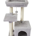 FISH&NAP Cute Cat Tree Kitten Cat Tower for Indoor Cat Condo Sisal Scratching Posts with Jump Platform Cat Furniture Activity Center Play House Grey