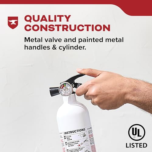 Kidde Kitchen Fire Extinguisher, 711A, RESSP | Home Extinguisher for Small Cooking Oil and Grease Fires in Residential Kitchens, 2.5 lb. Dry Chemical