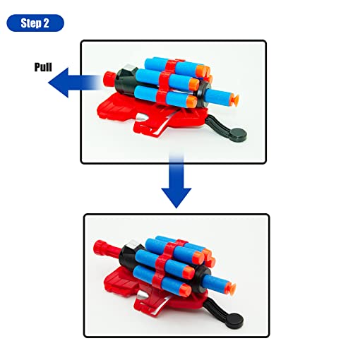 2 Sets Spider Web Shooters for Kids Classroom Prizes Cosplay Launcher Gloves with Wrist Toy Set Hero Webs Shooter for Kids