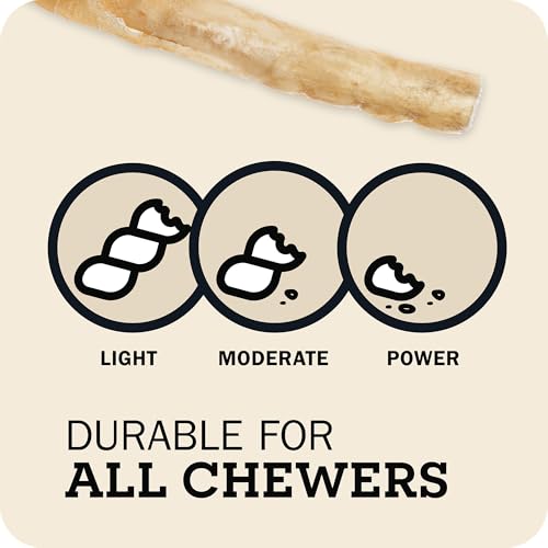 Redbarn Pet Products All-Natural Large 12" Beef Collagen Sticks for Dogs - Long Lasting Low-Odor Alternative to Traditional Rawhide & Bully Sticks - Supports Healthy Joints, Skin, & Coat - 3 Pack
