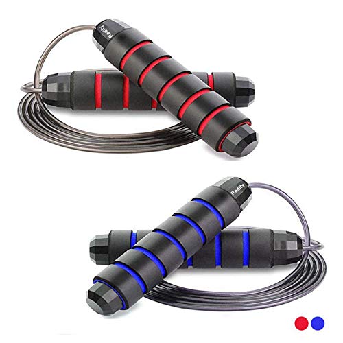 Redify Jump Rope,Jump Ropes for Fitness for Women Men and Kids,Speed Jumping Rope for Workout with Ball Bearings,Adjustable Skipping Rope for Exercise&Slim Body at Home School Gym