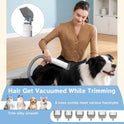Dog Grooming Kit, Pet Grooming Vacuum with Pet Clipper Nail Grinder, Dog Hair Vacuum with 6 Pet Grooming Tools for Dogs Cats Shedding Grooming