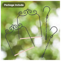 2PK Metal Frame Hummingbird Swings and Perches with Wooden Dowel Black Bird Swing Outdoor Bird Perch Humming Bird Swing (2PK)