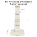 Cat Scratching Post for Large Cats, Cat Scratcher for Indoor Cats Adults, Sturdy Sisal Scratch Post to Protect Furniture, 32 Inch, Beige