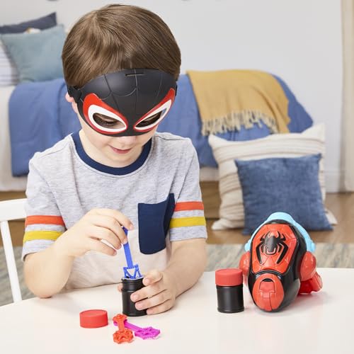 Spidey and his Amazing Friends Marvel Water-Webs Miles “Spin” Morales Electronic Bubble Slinger Role Play Set with Mask, Super Hero Toys for Kids, Ages 3+ ( Exclusive)