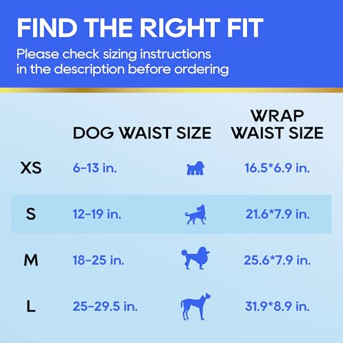 HONEY CARE All-Absorb A26 Male Dog Wrap, 50 Count, Small