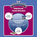 Armstrong Wild Bird Food Premium Year-Round Blend, 40 Pounds - with Cut Corn, Red Milo, White Millet & Black Oil Sunflower Seeds - Backyard Bird Feeding