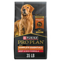 Purina Pro Plan Complete Essentials Shredded Blend Beef and Rice Dog Food Dry Formula with Probiotics for Dogs - 35 lb. Bag