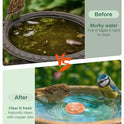 Bird Bath Purification Disk Pure Copper Outside Winter Solar Power Birdbath Heater Deicer Cage Hanging Bowl Metal Warmer Deck Railing Glass Concrete Ceramic Stone Stand Outdoor Fountain Station