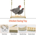 Swing Toys Xylophone, 2pcs Chicken Toys for Poultry Run, Rooster Hens Chicks Pet Parrots Macaw Entertainment, Stress Relief for Birds