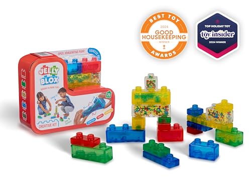 Goliath Jelly Blox Creative Kit | Includes 20 Blocks | Toddler & Preschool Building Blocks Kids Can Squeeze, Stretch, Squish | MESH ACCREDITED | Safety Tested & Ouch-Free | Sensory Play Toy Ages 2+