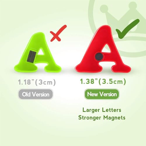 Coogam Magnetic Letters Numbers Alphabet Fridge Magnets Colorful Plastic ABC 123 Educational Toy Set Preschool Learning Spelling Counting Uppercase Lowercase Math for 3 4 5 Years Kid(78 Pcs)