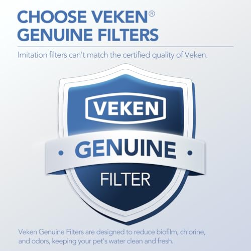 Veken Cat Water Fountain Filters, 50oz, 8-Pack