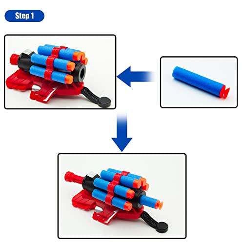 2 Sets Spider Web Shooters for Kids Classroom Prizes Cosplay Launcher Gloves with Wrist Toy Set Hero Webs Shooter for Kids