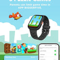 BIGGERFIVE Smart Watch for Kids, 1.8" Fitness Tracker Watch Pedometer, Heart Rate, Sleep Monitor, IP68 Waterproof, Calorie Step Counter, Puzzle Games with/Without APP for Girls Boys Teens 5-16, Black