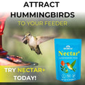 BIRDBROS Hummingbird Nectar Powder Nectar+ Hummingbird Food for Feeders – All-Natural, Dye-Free, No Boil, Easy Mix – Pure Cane Sugar, Hummingbird Feeder Refill, Made in USA – Makes 96 oz