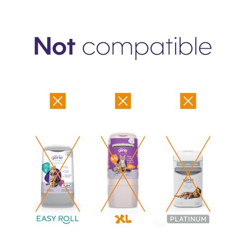 Litter Genie Refill Bags | Jumbo 2-Pack, 56 Total ft | Up to 8 Months of Supply in 2 cartridges | Ultimate Odor Control Cat Litter Bags
