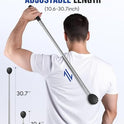 Gelibo Telescoping Large Back Scratcher with 5 Detachable Heads,Rubber Handles Gifts for Him, Gifts for Men, Extendable Back Massager Tool with Beautiful Box
