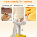 Happi N Pets Cat Tree, Cloud Cat Tower with Soft Bed, Cat Scratching Post & Pad with Larger Perch for Window Viewing, Small Cat Tree with Cute Toys, Bonus Catnip