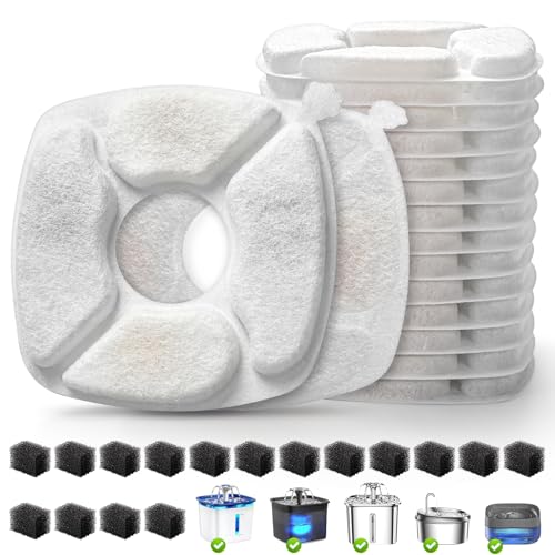 32 Pcs Cat Water Fountain Replacement, 95oz, 16-Pack