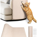 78.7"x15.8" Cat Scratch Mat, Trimmable Self-Adhesive Carpet, DIY Climb Cat Scratcher for Furniture Couch or Wall Protector, Covering Cat Scratching Post Replacement Pads (Beige)