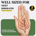 3Pcs Bird Bath Copper Purification Disk 99.99% Pure Copper Water Cleaning Discs 0.6mm Physical Clean Water for All-Season Universal Natural Fit for Outdoor Birdbaths, Bowls, Garden Fountain（Leaf）