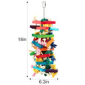 Extra Large Natural Wood Bird Toys for Macaws, African Grey,  Parrots Gifts