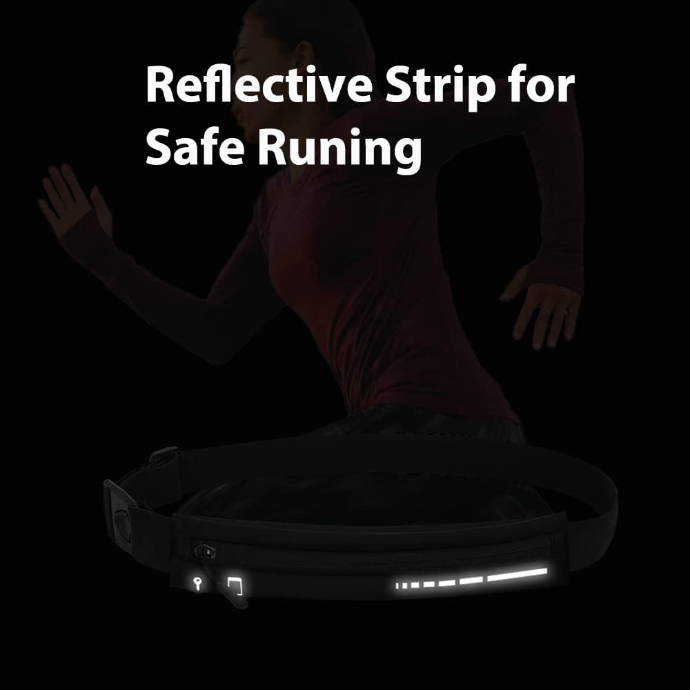 Slim Running Belt for Women Men,Runners Fanny Pack Phone Holder,Running Pouch Waist bag for Workout Jogging,Money Belt Running Gear Accessories