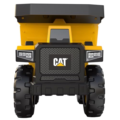 Cat Construction Toys, Steel Dump Truck 16" - Real Steel Body, Working Dump Bed, Oversize All-Terrain Wheels, Heavy-Duty Construction Vehicle for Indoor/Outdoor Play, Kids Ages 3 +