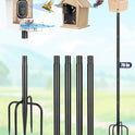 Smart Bird Feeder Pole Stand, 79 Inch Heavy Duty Bird House Pole for Outdoors Adjustable Mounting Pole for Smart Bird Feeder with 1 Inch Dia Bird Feeder Post Weather Station, Black