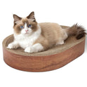 ComSaf Cat Scratching Board - Cat Scratcher Bed for Indoor Cats, Corrugated Cardboard Cat Scratch Pad, Durable Oval Cat Scratcher Bed Bowl for Kitten, Furniture Protector