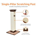 Basics Sturdy Cat Scratching Post for Indoor Cats & Kittens, Classic Single Post with Sisal Rope, Jute Fiber, Wood Base, Large (35.4"H), Brown