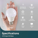 Linkind A19 LED Light Bulbs Dimmable, 60W Equivalent, Energy Efficient 9W, 2700K, 800 Lumens, E26 Standard Base, Lighting for Bedroom Living Room Home Office, 6 Packs