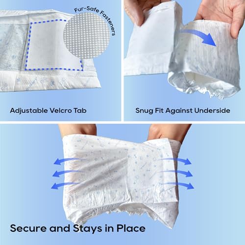 HONEY CARE All-Absorb A26 Male Dog Wrap, 50 Count, Small