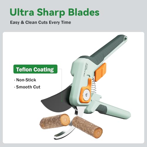 PrunePro Pruning Shears for Gardening Professional Bypass Hand Pruner Up to 1 Inch Cut Capacity Sharp Stainless Steel Blade Garden Scissors Plant Flower Garden Clipper 1 Pack