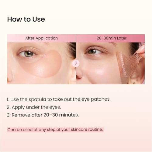 BIODANCE Collagen Peptide Eye Patches, Anti Wrinkle & Smile Line Patches for Face, Under Eye Mask for Fine Lines & Eye Bags, Travel Essentials & Self Care Gifts for Women, Korean Skin Care (60 Count)