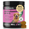 10-in-1 Dog Multivitamin Supplement with Glucosamine & Probiotics - Hip & Joint Support, Digestive Health, Immune Support, Heart & Skin - All-in-One Daily Vitamins & Omega-3s (Peanut Butter, 90 ct)