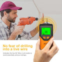 Stud Finder Wall Scanner - 5 in 1 Stud Finder Tool w/Smart Chip and HD LCD Display, Stud Detector Beam Finders for the Center and Edge of Wood AC Wire Metal Studs Joist Pipe (Orange Juice)